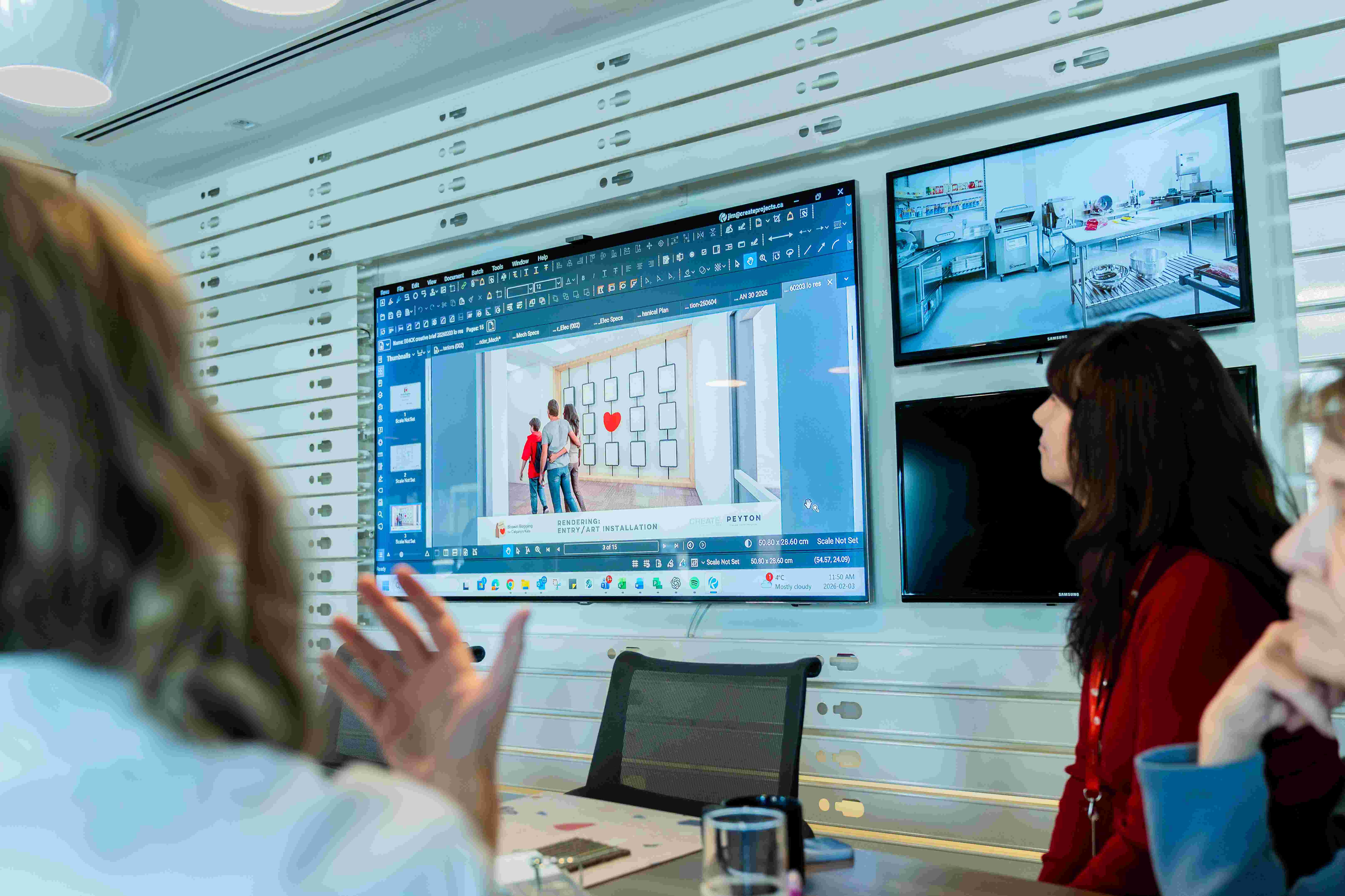 creative contstruction team meeting in a modern office